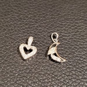 Real Diamonds Necklace Pendants (set of two)